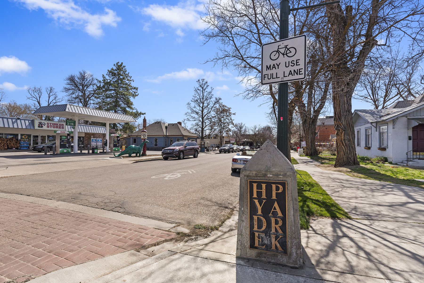 The Hyde Park marker on 13th Street in Boise's North End neighborhood